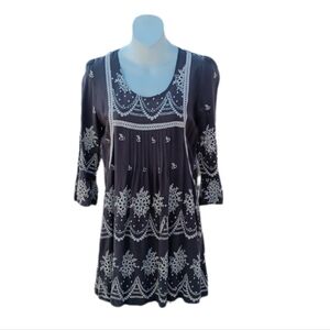 Sundance Gray and White Mini Dress Size S